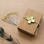 Cohana-Glass Sewing Pins in Cherry-Wood Box in 5 colours