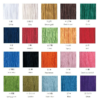 Daruma Regular 170m skein colour chart, 20 colours in ascending colour-number order