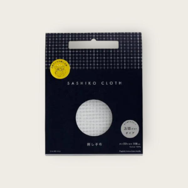Sashiko kit, Daruma Sashiko Thread, Needles and Cotton Fabric with Grid  Line Print, Marking Pencil, Thimblem and Traditional Design Sewing Set.